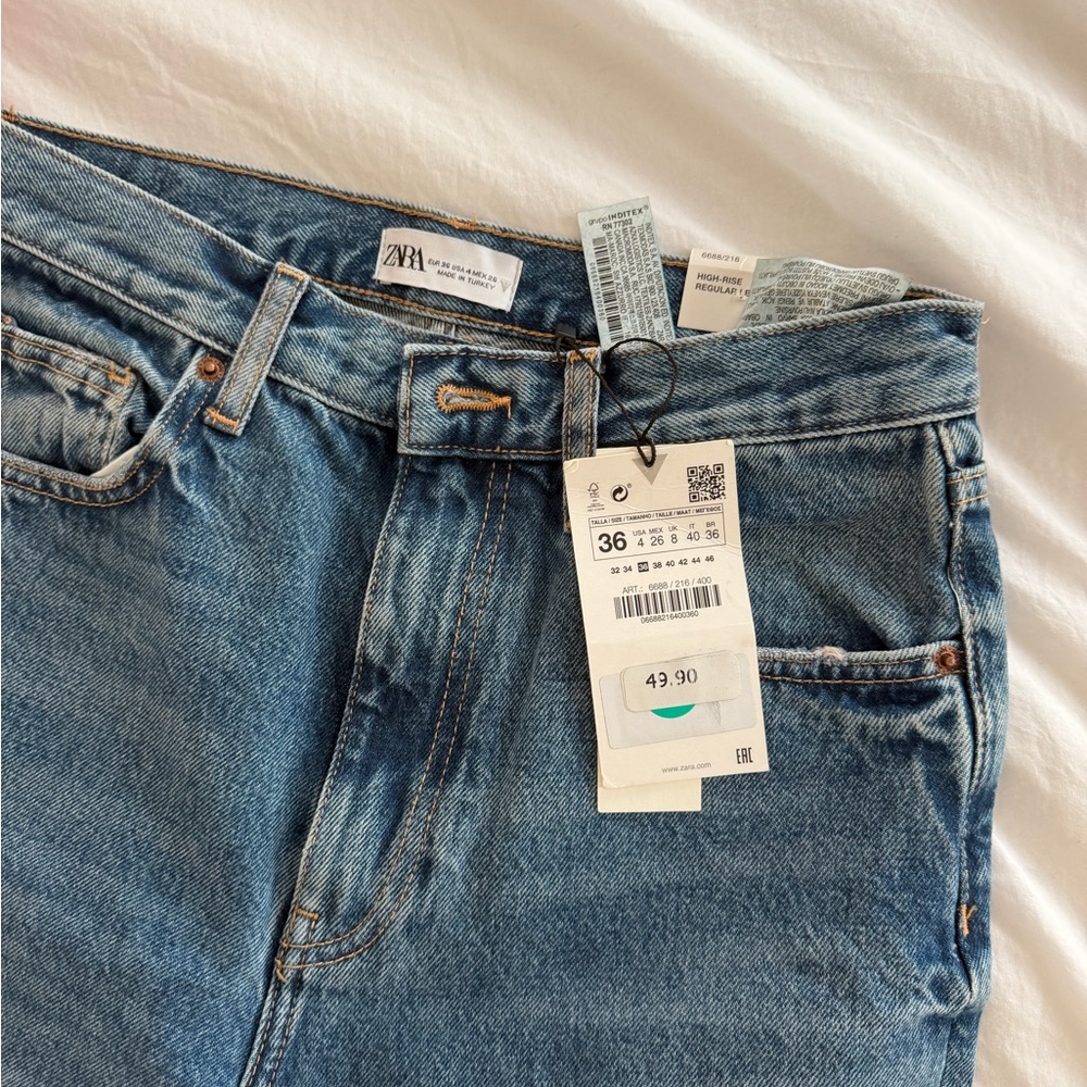 Zara Bootcut Blue Denim Jeans - Picture 5 of 6